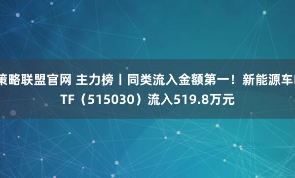 策略联盟官网 主力榜丨同类流入金额第一！新能源车ETF（515030）流入519.8万元